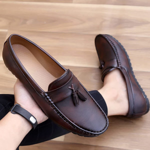 ERIX Trendy Brown Partywear Latest Design Premium Buckle Loafers For Men Loafers For Men