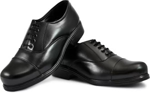 Joker Light Weight Faux Leather and Oxford Police Shoes For Men Boots Lace Up For Men