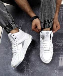 bacca bucci Cappuccino Skystompers Retro High-Top Sneakers For Men