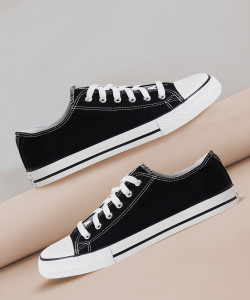 MOZAFIA Canvas Casuals Shoes for Men (Black) - Image 6
