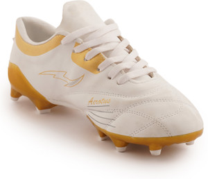Axpro White PU Turf and Hardground TPU Sole Lightweight Football Shoes For Men