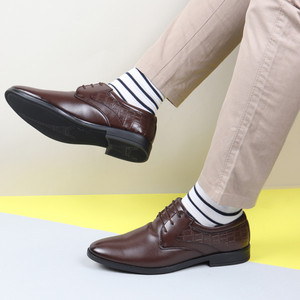 FAUSTO Wedding Party Embossed Design Lace Up Shoes Oxford For Men