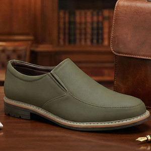 FAUSTO Formal Office Comfort Design Broad Feet TPR Welted Sole Shoes Slip On For Men