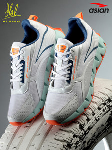 asian Zigzag-02 White Gym,Sports,Training,Stylish With Extra Comfort Running Shoes For Men