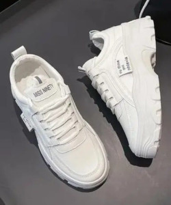 Rambo Trendy Thar White Korean Sneakers For Women