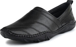 LOUIS STITCH Black Genuine Leather Flexible Nagra Slip-On Mojaris and Jutis for men Slip On For Men