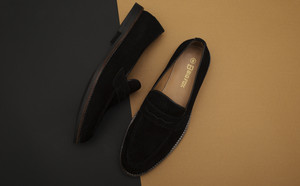 BIG FOX Suede Leather Penny Loafers For Men