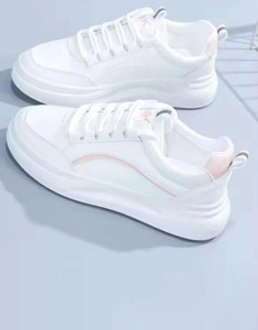 SKYBOB White Trending Stylish Casual Shoes Sneakers For Women