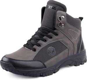 bacca bucci Hike 5 Eye Moto Boots For Men Gray - Image 6