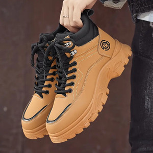 Zixer Long High Top Boots Shoes For Men High Ankle Long Hiking Tracking Jungle Outdor Outdoors For Men