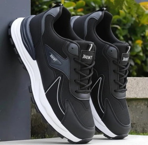 METIOR Stytlish Black Men's Sports Shoes - Image 5