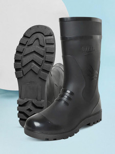 foot trends Gumboot For Men Flexible PVC, 12-inch Labour/Worker Purpose for Men, Boots For Men