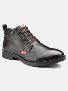 LEE COOPER Men's Leather Lace-up Comfort Boots - Image 6