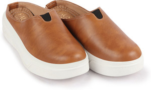 FAUSTO Outdoor Fashion Comfort Open Back Platform Heel Slip On Casual Shoes Loafers For Women