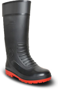 Elecant PVC 12-inch Industrial Gumboots, Non-Metallic Toe, Oil, Water and Acid Resistant Boots For Men