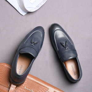 LOUIS STITCH Federal Blue Shoes Tassel Style Moccasins for Men (MCPLTA) (Size-9UK) Mocassin For Men