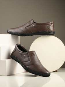 Rising Wolf Synthetic Leather Lightweight for Daily Use | Mild Waterproof Protection Slip On For Men