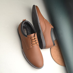 Averatto Tan Office Wear & Party Wear Semi Formal shoe for Mens (M9903) Lace Up For Men