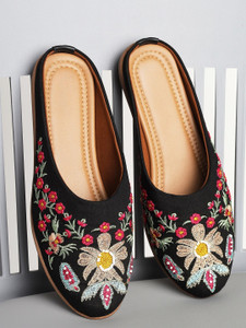 The Princess Creation Women Embellished Ethnic Mules flats Casuals For Women