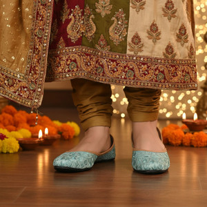 DFR Woman Rajasthani Mojari Jutti Juti Bellies Casuals For Women