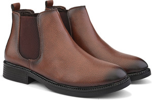 Roadster Round Toe Lightweight & Comfortable Chelsea Style Slipon | Everyday wear Boots For Men