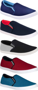 BRUTON Combo Pack Of 5 Casual Canvas Shoes For Men
