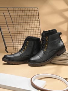Layasa Men Ankle-Length Lace-Up Boots For Men