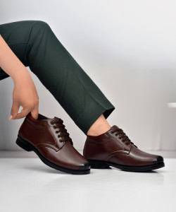 Zixer Leather Mid-Top Formal Shoes Men's/Office Leather Shoe For