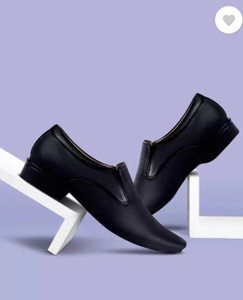 Aaeshu Men and stylish comfortable black color formal shoe Slip On For Men