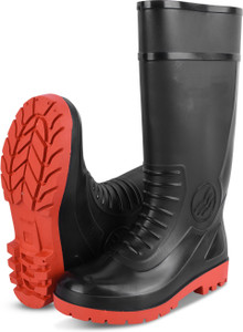 Elecant PVC 16-inch Industrial Gumboots with Steel-Toe, Oil, Water and Acid Resistant Boots For Men