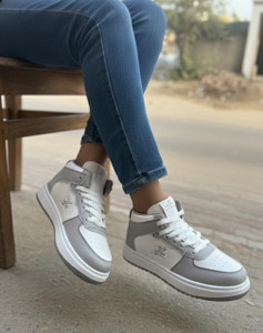 Deals4you Trendy Lace-Up Stylish Design, Comfortable Fit Boots For Women Sneakers For Women