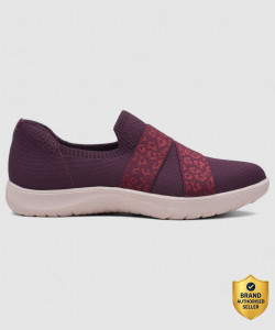 CLARKS BURGUNDY K Walking Shoes For Women