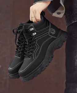 Zixer Long High Top Boots Shoes For Men High Ankle Long Hiking Tracking Jungle Outdor Outdoors For Men