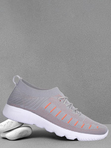 M7 By Metronaut 22509-Zebra L.Grey Orange Running Shoes For Men