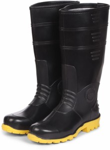 DUCKBACK Men's Black PVC Industrial Purpose Super Safety/Welsafe Gum Boots Boots For Men