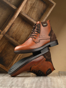 MONDAIN Genuine Premium Leather Luxury High-Top Ankle Boots For Men