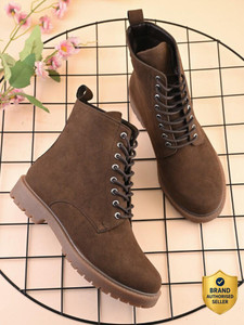 Roadster Laceup chunky sole chelsea for outdoor,casual outing Boots For Women