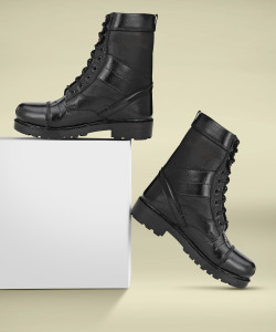 HYKEN LEATHER COMBAT ARMY BOOT SHOES/ARMY SHOES/DMS SHOES FOR MEN Casuals For Men