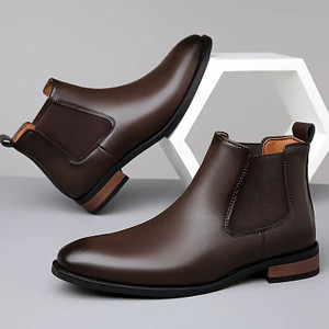 Arivo Genuine Synthetic Leather Chelsea Boots with Dual-Tone Finish Boots For Men