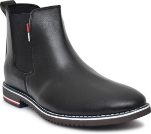 frostiko Chalsea Solid_BLACK Outdoor,Trendy,Lightweight,Chalsea boots Boots For Men Boots For Men