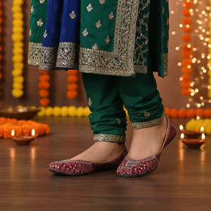 DFR Woman Rajasthani Mojari Jutti Juti Bellies Casuals For Women