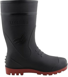 Handu 12 Inch Double , Puncture and Tear Resistant, Anti-Slip Gumboot Soft Toe Boots For Men