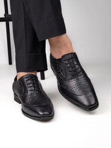 ALBERTO TORRESI Genuine Leather Textured Formal Aida Series 88658 Lace Up For Men