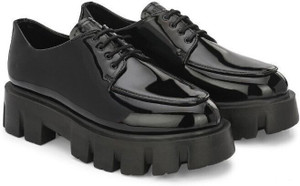 Rambo Patent Derby Shoes for Men, Black - Image 4