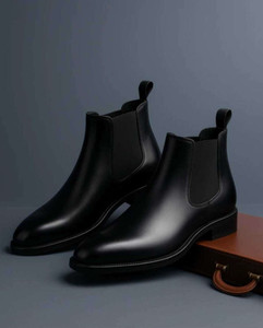 Joyclub Men Casual Comfortable Chelsea Slip-On Outdoor Syhtetic Leather Boots for Men Boots For Men