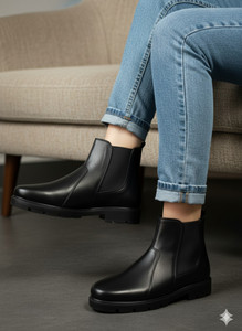 Posewalk Lightweight Comfort Summer Trendy Premium Stylish Black Boots For Women