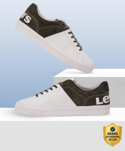 LEVI'S Men's White Color Block Sneakers Sneakers For Men