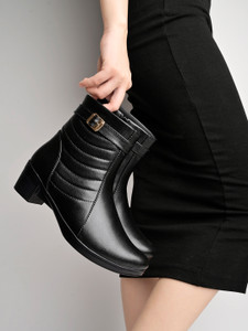 SHOETOPIA Girls Zip Casual Boots