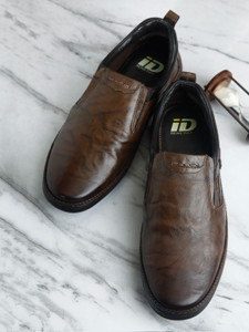 iD Brown Comfort Dual Tone Slip-On Casual Shoes for Men Slip On Sneakers For Men