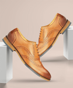 Varito Rich Quality|100% Pure Genuine Leather Formal Shoe Brogues For Men